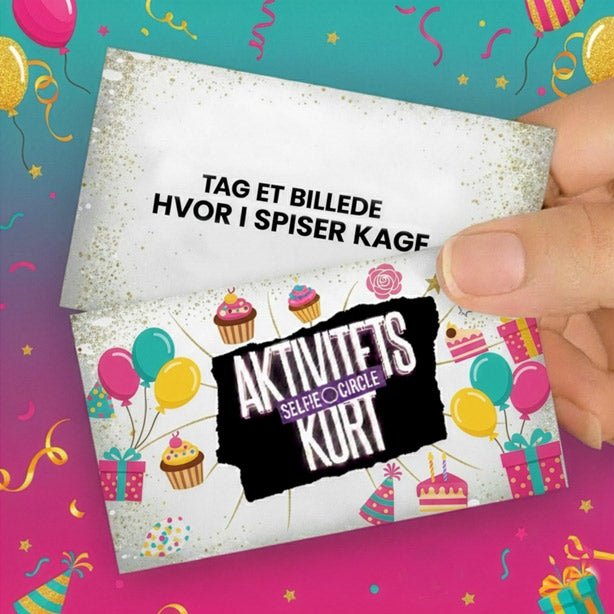 Aktivitetskort - Fødselsdags Tema - SelfieCircle